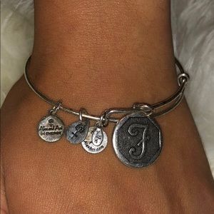 “F” initialed Alex and ani bracelet